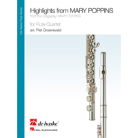 【輸入楽譜 フルート4重奏】「メリー・ポピンズ」よりハイライト/Highlights from Mary Poppins for Flute Quartet
