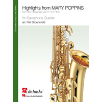 【輸入楽譜 サクソフォーン4重奏】「メリー・ポピンズ」よりハイライト/Highlights from Mary Poppins for Saxophone Quartet