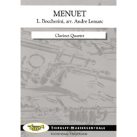 クラリネット4重奏：ボッケリーニのメヌエット／ルイジ・ボッケリーニ（アンドレ・レマルク）【アンサンブル輸入楽譜】