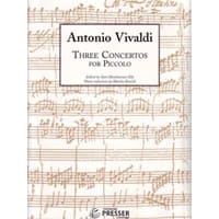 ピッコロ＆ピアノ：ピッコロのための3つのコンチェルト／アントニオ・ヴィヴァルディ （マーサ・リアリック）【ソロ輸入楽譜】