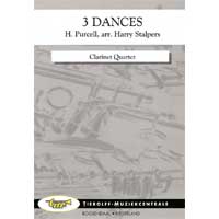 クラリネット4重奏：3つの踊り／ヘンリー・パーセル（ハリー・スタルパーズ）【アンサンブル輸入楽譜】