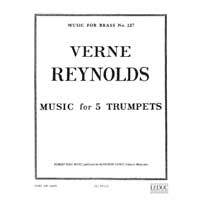 トランペット5重奏：トランペット五重奏のための音楽／ヴァーン・レイノルズ【アンサンブル輸入楽譜】