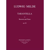 ファゴット＆ピアノ：タランテラ Op.20／ルートヴィヒ・ミルデ【ソロ輸入楽譜】
