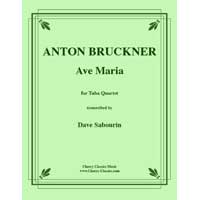 バリ・テューバ4重奏：アヴェ・マリア／アントン・ブルックナー（Dave Sabourin）【アンサンブル輸入楽譜】