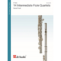 フルート4重奏:14の中級フルート四重奏曲/パスカル・プルースト【アンサンブル輸入楽譜】
