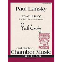 打楽器デュオ:トラベル・ダイアリー(Parts Only)/ポール・ランスキー【デュオ輸入楽譜】