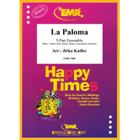5パート+打楽器：ラ・パロマ／キューバ民謡（イルカ・カドリツ）【フレキシブルアンサンブル輸入楽譜】
