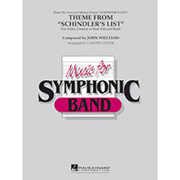 映画「シンドラーのリスト」よりメイン・テーマ(ヴァイオリン、クラリネット、またはフルートソロとバンド)/ジョン・ウィリアムズ(カルヴィン・カスター)【吹奏楽輸入楽譜】