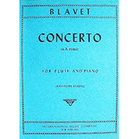 フルート&ピアノ:フルート協奏曲 イ短調/ミシェル・ブラヴェ(ジャン=ピエール・ランパル)【ソロ輸入楽譜】
