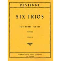 フルート3重奏：6つの三重奏曲 第2巻／フランソワ・ドヴィエンヌ（編集：ジョン・ワマー）【アンサンブル輸入楽譜】