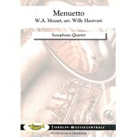 サクソフォーン4重奏：メヌエット／ヴォルフガング・アマデウス・モーツァルト（ウィリー・ハウバスト）【アンサンブル輸入楽譜】
