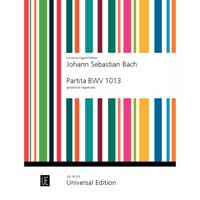無伴奏バスーン：無伴奏フルートのためのパルティータ イ短調 BWV1013／ヨハン・ゼバスティアン・バッハ（ウィリアム・ウォーターハウス）【ソロ輸入楽譜】