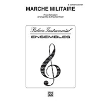 トランペット4重奏：軍隊行進曲（トランペット4重奏版）／フランツ・シューベルト(G.W. ロッツェンハイザー)【アンサンブル輸入楽譜】