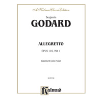 フルート＆ピアノ：アレグレット Op.116／バンジャマン・ゴダール【ソロ輸入楽譜】