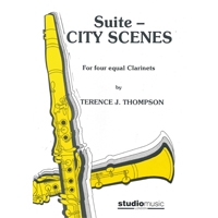 クラリネット4重奏：組曲「都会の情景」／T.J.トムプソン【アンサンブル輸入楽譜】