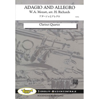 クラリネット4重奏：アダージョとアレグロ／W.A.モーツァルト(H.リチャーズ)【アンサンブル輸入楽譜】