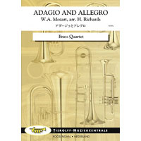 金管4重奏：アダージョとアレグロ／W.A.モーツァルト（H.リチャーズ）【アンサンブル輸入楽譜】