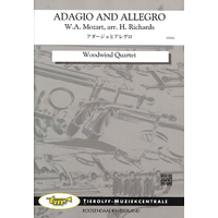 木管4重奏：アダージョとアレグロ／W.A.モーツァルト（H.リチャーズ）【アンサンブル輸入楽譜】
