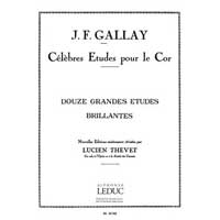 ホルン教則本：ホルンのための12の華麗なる大練習曲 op.43／ジャック・フランソワ・ガレ【ソロ輸入楽譜（教則）】