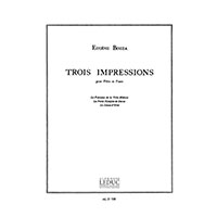 フルート＆ピアノ：3つの印象（スコアのみ）／ウジェーヌ・ボザ【ソロ輸入楽譜】