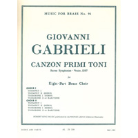 金管8重奏：第1旋法による8声のカンツォン／ジョバンニ・ガブリエリ【アンサンブル輸入楽譜】