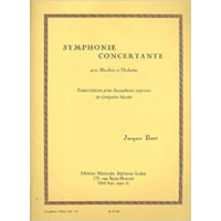 ソプラノ・サクソフォーン＆ピアノ：協奏交響曲（スコアのみ）／ジャック・イベール【ソロ輸入楽譜】