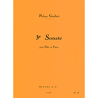 フルート＆ピアノ：フルート・ソナタ第3番／フィリップ・ゴーベール【ソロ輸入楽譜】