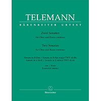 オーボエ＆通奏低音(ピアノ)：2つのソナタ（スコアのみ）／ゲオルク・フィリップ・テレマン【ソロ輸入楽譜】