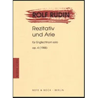 無伴奏イングリッシュ・ホルン：レチタティーヴォとアリア Op.4／ロルフ・ルディン【ソロ輸入楽譜】