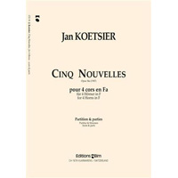 ホルン4重奏：ホルン4重奏のための5つのノヴェレッテ Op.34a／ヤン・クーツィール【アンサンブル輸入楽譜】