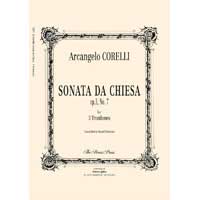 トロンボーン3重奏：ソナタ・ダ・キエザ Op.3／7／アルカンジェロ・コレッリ（ロナルド・ネザーカット）【アンサンブル輸入楽譜】