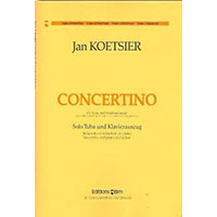 テューバ＆ピアノ：小協奏曲（コンチェルティーノ・チューバ）Op.77 ／ヤン・クーツィール【ソロ輸入楽譜】