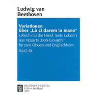 2オーボエ＆イングリュシュ・ホルン：「ドン・ジョヴァンニ」の「お手をどうぞ」の主題による変奏曲　ハ長調　WoO.28／ルートヴィヒ・ヴァン・ベートーヴェン【アンサンブル輸入楽譜】