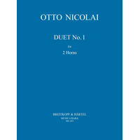 ホルン2重奏：2本のホルンのためのデュエット 第1番／オットー・ニコライ(クルト・ヤネツキー)【デュオ輸入楽譜】