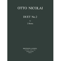 ホルン・デュオ：6つの二重奏曲より 第2番／オットー・ニコライ(クルト・ヤネツキー)【デュオ輸入楽譜】
