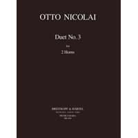 ホルン・デュオ：6つの二重奏曲より 第3番／オットー・ニコライ(クルト・ヤネツキー)【デュオ輸入楽譜】