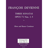 オーボエ＆通奏低音：3つのソナタ　Op.71／フランソワ・ドヴィエンヌ【ソロ輸入楽譜】