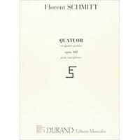 サクソフォーン4重奏：四重奏曲 op.102（パート譜のみ）／フローラン・シュミット【アンサンブル輸入楽譜】