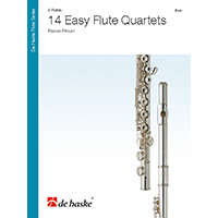 フルート4重奏：14のやさしいフルート四重奏曲／パスカル・プルースト【アンサンブル輸入楽譜】
