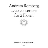 フルート・デュオ：デュオ・コンチェルタント Op.62/2（スコアのみ）／アンドレアス・ロンベルク【デュオ輸入楽譜】