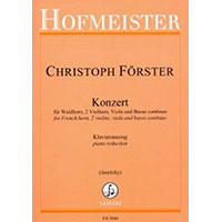 ホルン＆ピアノ：ホルン協奏曲（ピアノ・リダクション版）／クリストフ・フェルスター(クルト・ヤネツキー)【ソロ輸入楽譜】