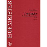 コントラバス＆ピアノ：4つの小品／レインゴリト・グリエール(コンラート・ジーバッハ)【ソロ輸入楽譜】