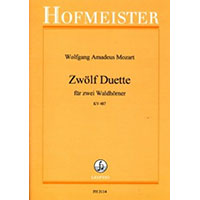 ホルン・デュオ：12の二重奏曲 KV 487／ヴォルフガング・アマデウス・モーツァルト【デュオ輸入楽譜】