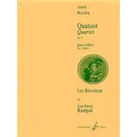 フルート4重奏：フルート四重奏曲 Op.19／アントン・ライヒャ（編集：ジャン＝ピエール・ランパル）【アンサンブル輸入楽譜】