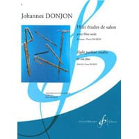 無伴奏フルート：8つのサロン・エチュード／ヨハネス・ドンジョン(編集：ピエール・ポーボン)【ソロ輸入楽譜】