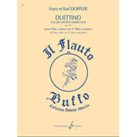 フルート・デュオ＆ピアノ：アメリカの主題による二重奏曲 Op.37／フランツ・ドップラー(アンドラーシュ・アドリアン)【デュオ輸入楽譜】