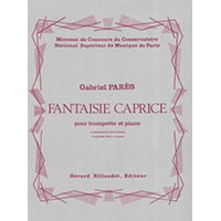 トランペット&ピアノ：ファンタジー・カプリス（奇想的幻想曲）／ガブリエル・パレス【ソロ輸入楽譜】