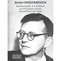 交響曲第5番（全4楽章/スコアのみ）／ドミトリ・ショスタコーヴィチ(マーク・ロジャース)【吹奏楽輸入楽譜】