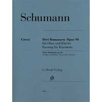 クラリネット＆ピアノ：3つのロマンス Op.94／ロベルト・シューマン（編集；ゲオルク・メールワイン）【ソロ輸入楽譜】