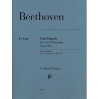 トロンボーン4重奏：3つのエクヴァーレ／ルートヴィヒ・ヴァン・ベートーヴェン(エゴン・フォス)【アンサンブル輸入楽譜】